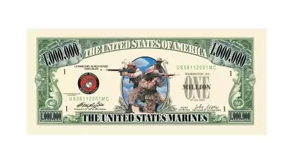 US Marine Corps Marines USMC One Million Dollar Bill - Image 2