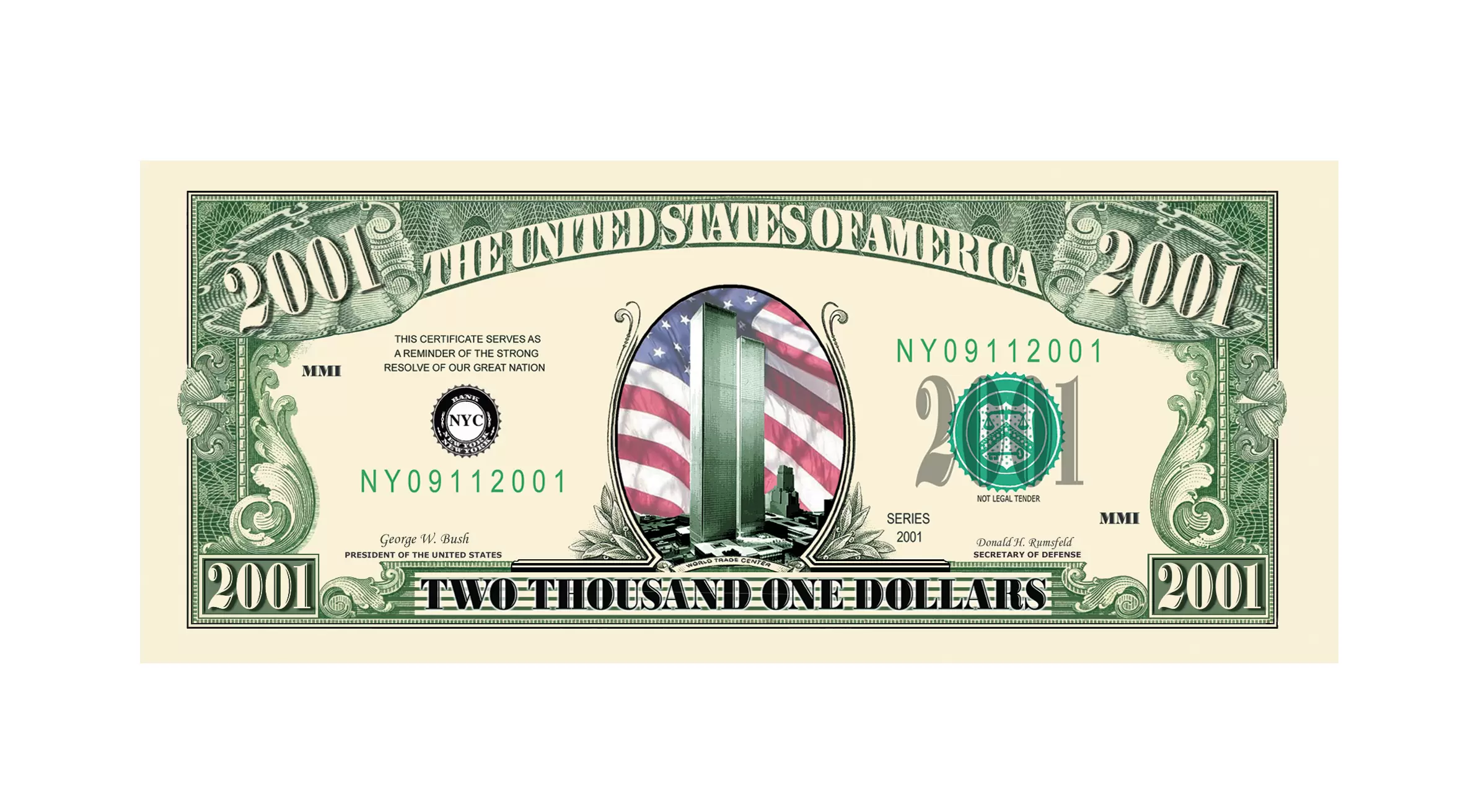 U.S 2001 Twin Towers Bill - Image 2