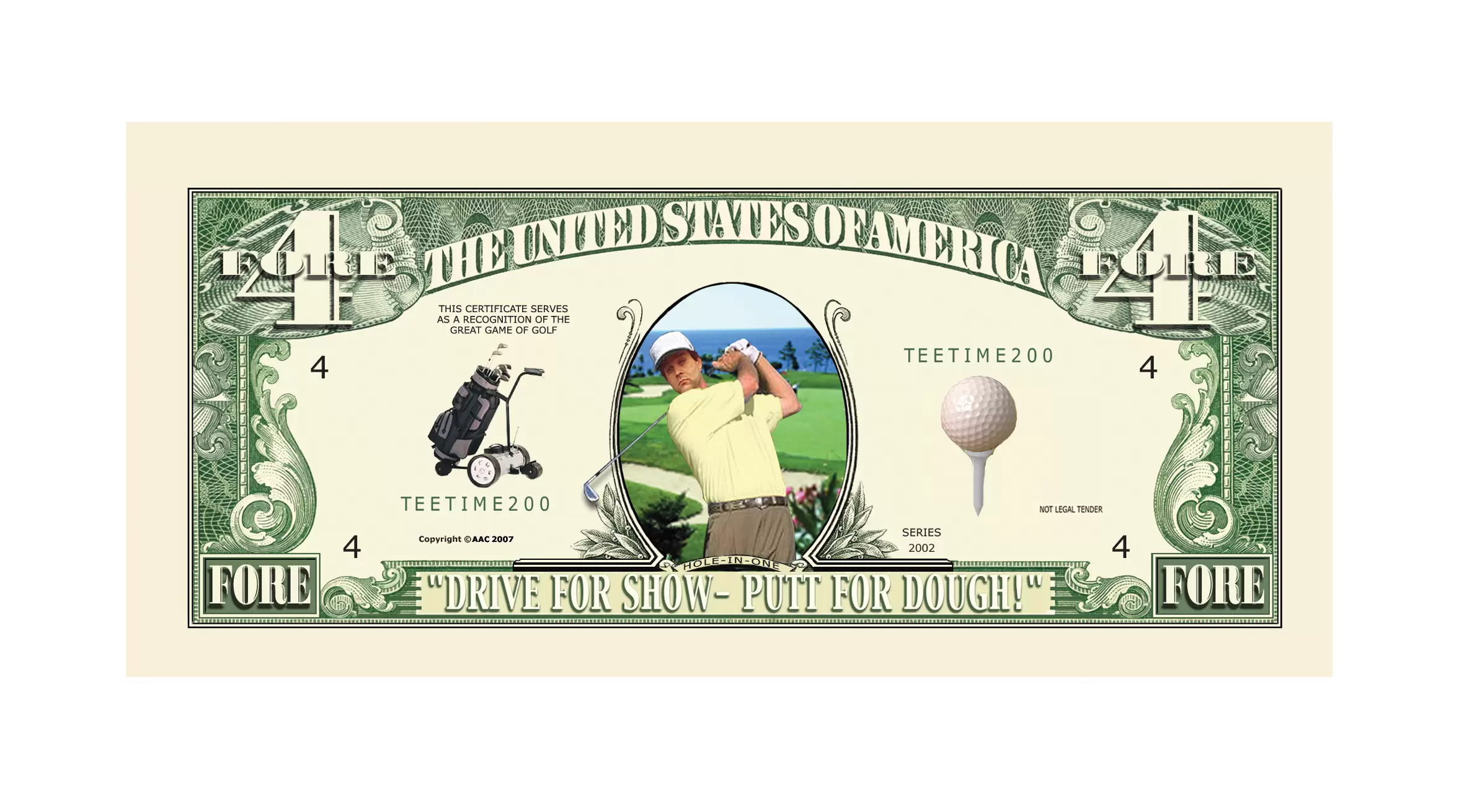 Golf One Million Dollar Bill - Fun Gift For Golfers Who Love Golfing - Image 3