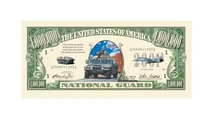 U.S National Guard One Million Dollar Bill - Image 2