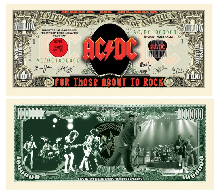 AC/DC Million Dollar Bill - American Art Classics