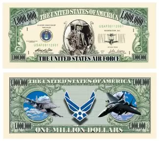 US Air Force Commemorative Million Dollar Bill