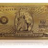 Original Miss Liberty 24K Gold Plated $1,000,000 Million Dollar Banknote