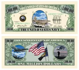 US Navy One Million Dollar Bill