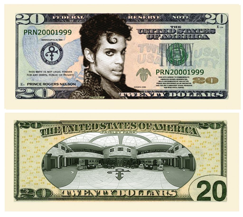 Limited Edition Prince $20.00 Novelty Twenty Dollar Bill – American Art ...