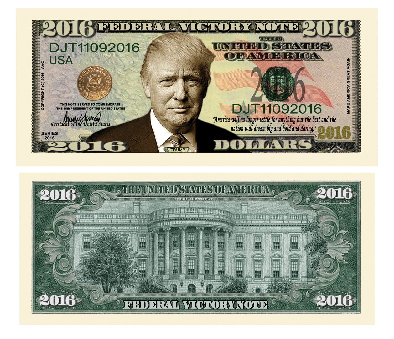 Donald Trump 2016 Federal Victory Bill American Art Classics