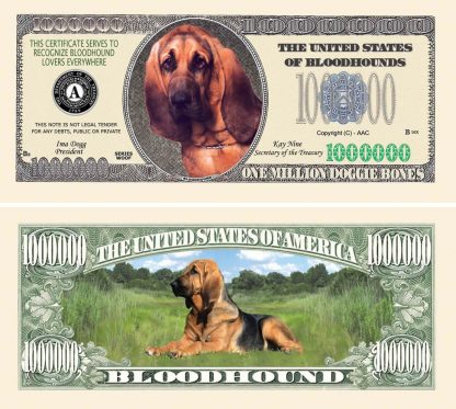 2- FAKE MONEY ITEM Doberman Pinscher Dog Dollar Bills Collectible H1 