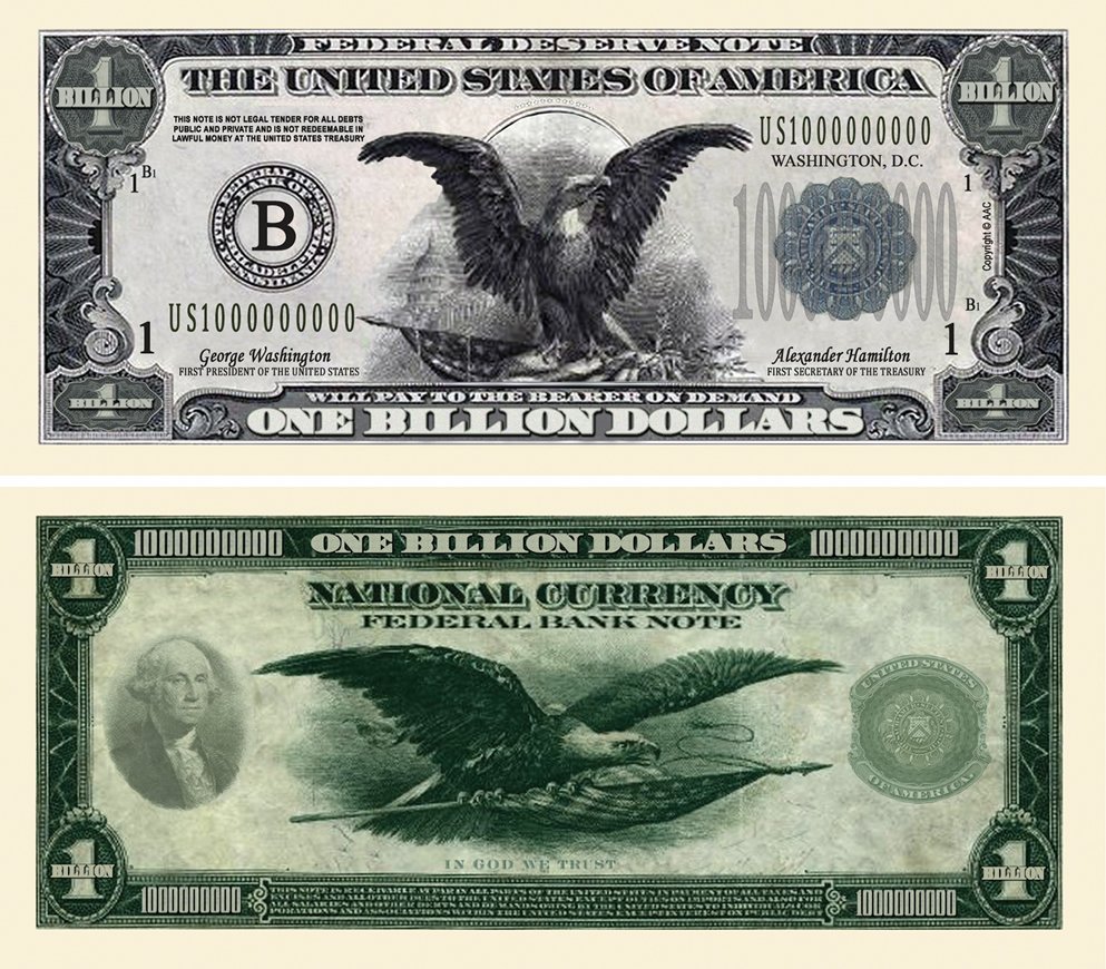 CLASSIC BILLION DOLLAR BILL – American Art Classics