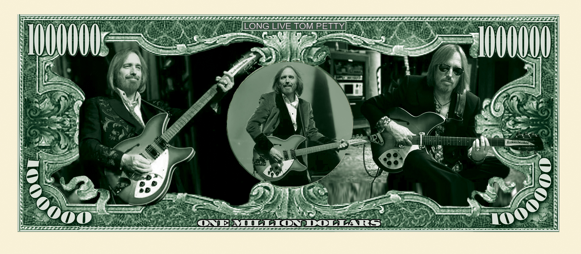Tom Petty Million Dollar Novelty Money 