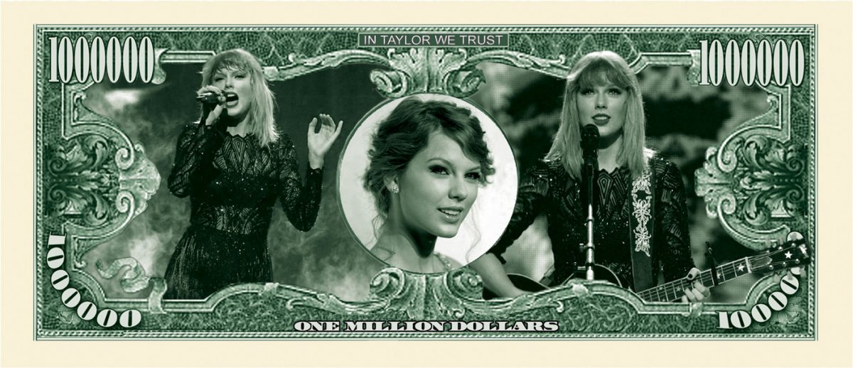 Taylor Swift Limited Edition Novelty Million Dollar Bill American Art