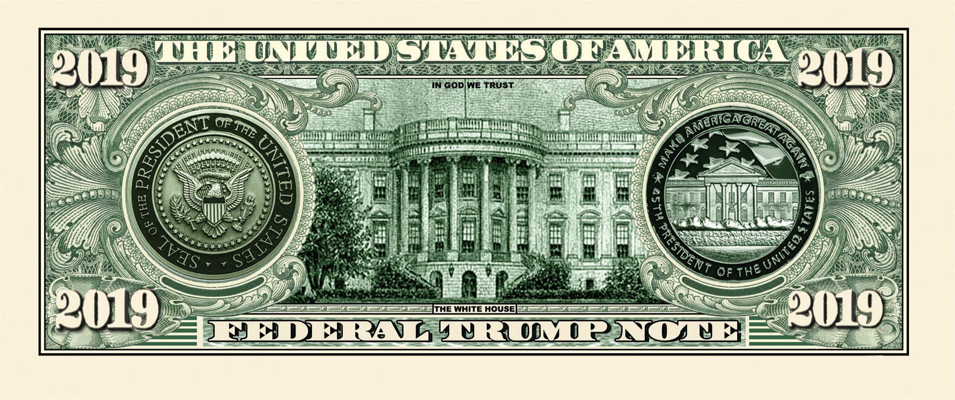 Donald Trump Money Presidential 2019 Novelty Bill Pack of 25 