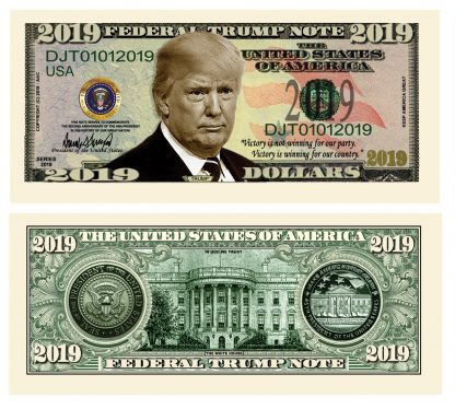 Donald and Melania Trump 2020 Re-Election Presidential Dollar Bill 