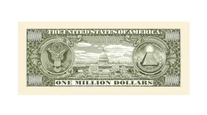 One Million Dollar Bill novelty