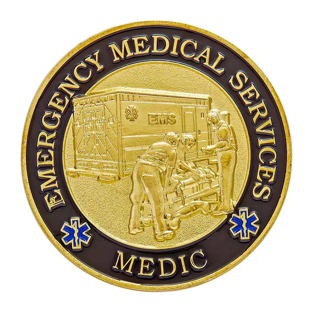 EMS challenge coin front Star of Life