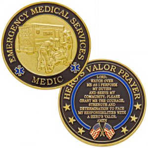 emergency medical services medic challenge coin prayer