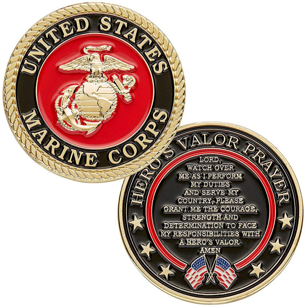 United States Marine Corps Challenge Coin Prayer – American Art Classics