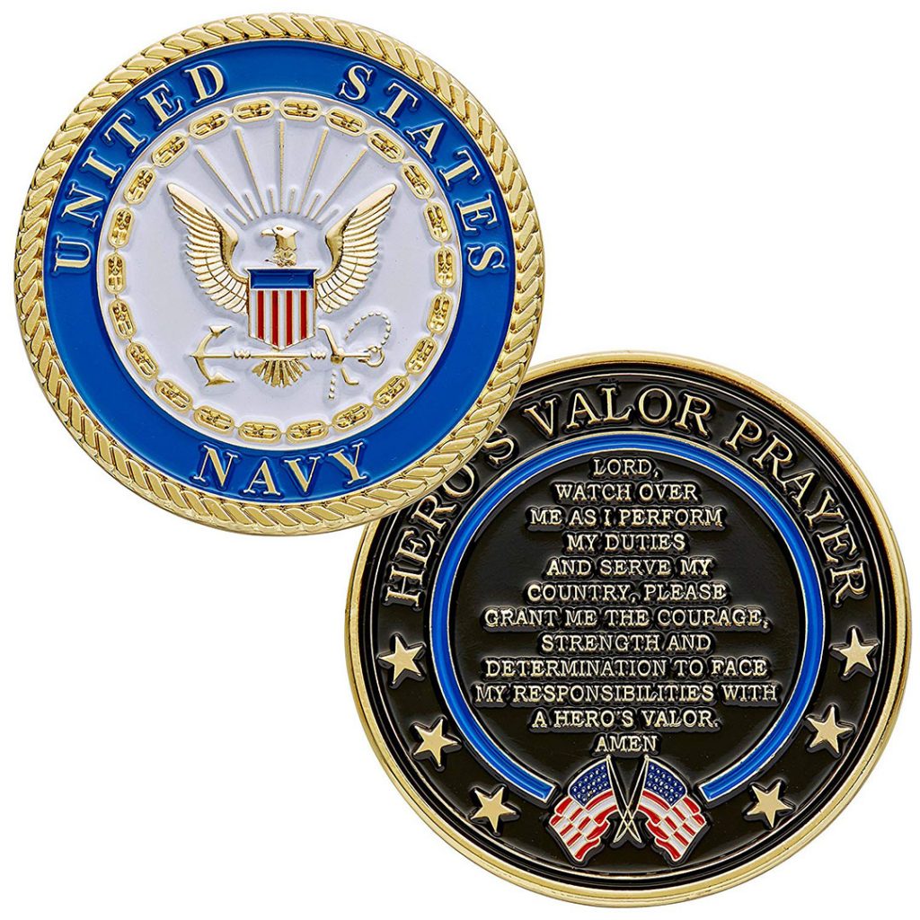 United States Navy Challenge Coin Prayer – American Art Classics