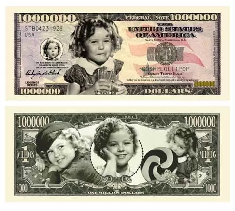Shirley Temple Million Dollar Bill