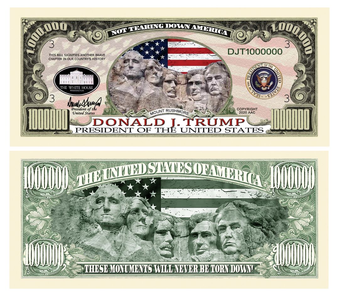 Donald Trump on a REAL Dollar Bill - Full Color