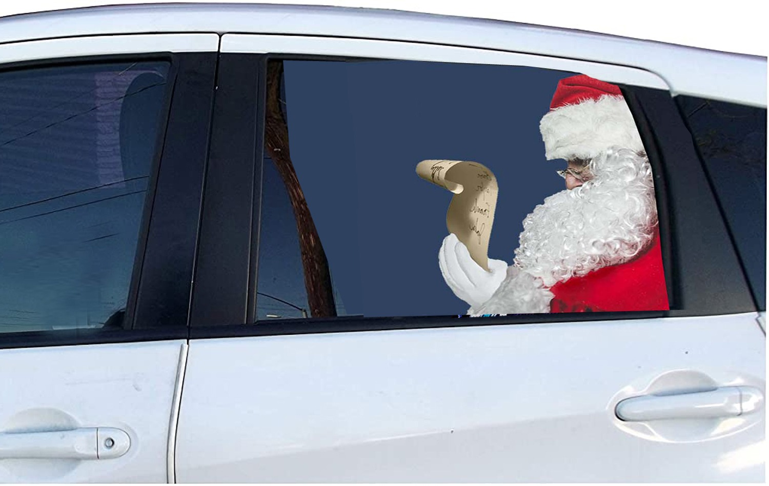 Christmas Cling On Vinyl Car Window Sticker Traditional Santa Claus cc10 