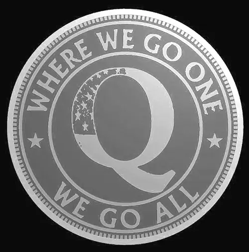 QAnon Punisher novelty coin back
