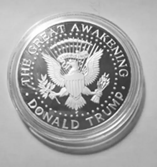 Qanon Coin - Great Awakening Trump Silver Plated Q Anon Coin LIMITED EDITION - Image 3