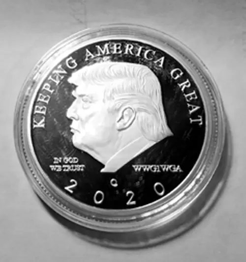 Qanon Coin - Great Awakening Trump Silver Plated Q Anon Coin LIMITED EDITION - Image 2