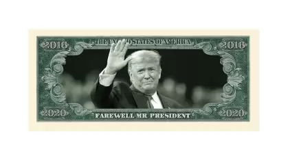 Donald Trump 2016 - 2020 "Farewell Mr. President" Limited Edition Novelty Dollar Bill - Image 3