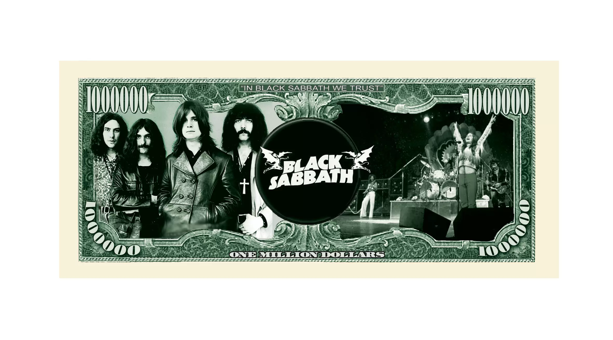 Black Sabbath Limited Edition Collectible Novelty Million Dollar Bill - Image 3