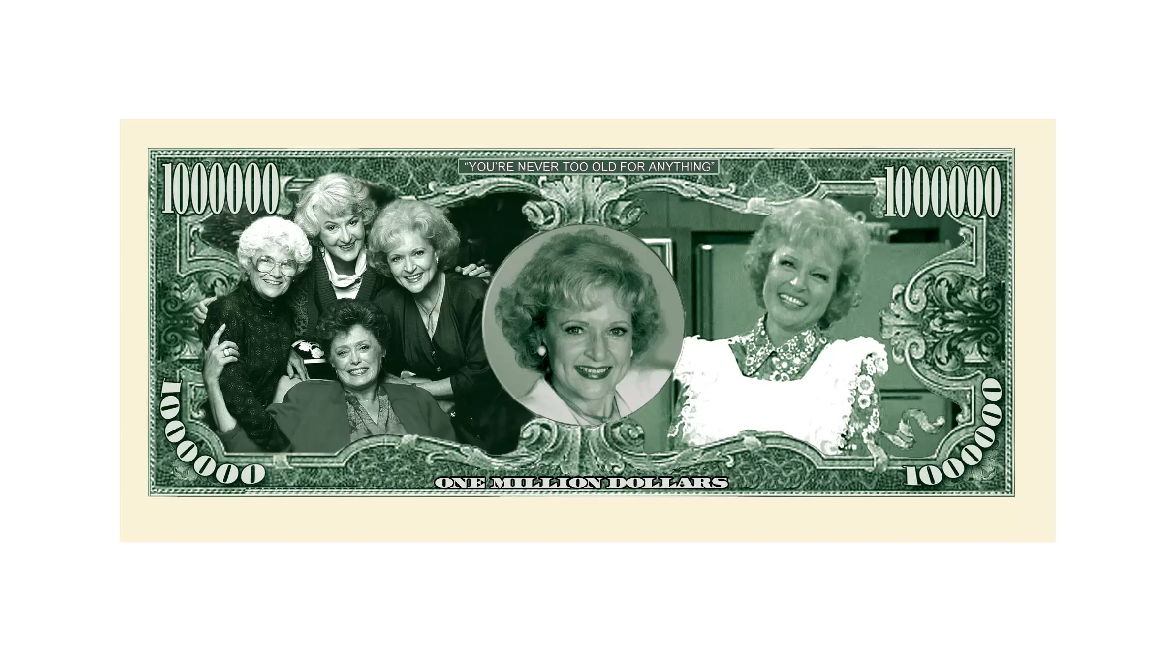 Betty White Million Dollar Novelty Collectible Bills - Image 3