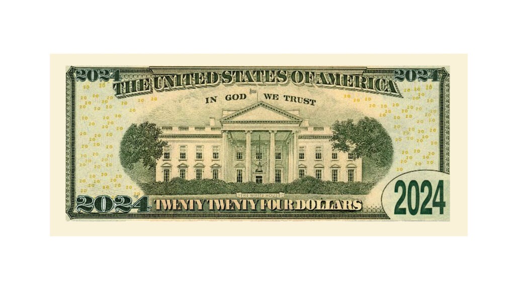 Donald Trump 2024 ReElection Presidential Novelty Dollar Money Bills