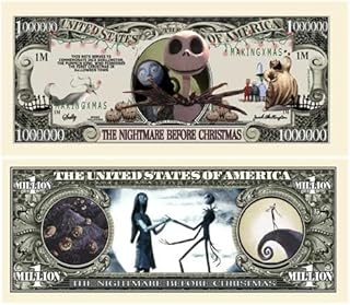 Nightmare Before Christmas Million Dollar Bill - Pack of 50 Bills - Limited Edition Collectible - Jack Skellington - Pumpk...