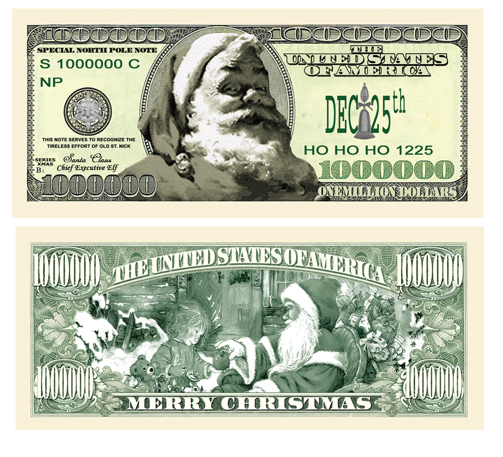 Santa Claus Dollar Bill